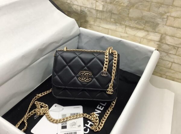 [REP 1:1] Chanel Spring And Summer 22C Black For Women, Women's Bags 6.1in/15.5cm