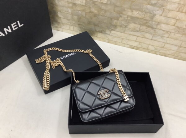 [REP 1:1] Chanel Spring And Summer 22C Black For Women, Women's Bags 6.1in/15.5cm