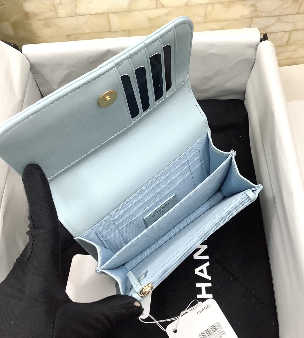 [REP 1:1] Chanel Spring And Summer 22C Turquoise For Women, Women's Bags 6.1in/15.5cm - Image 7