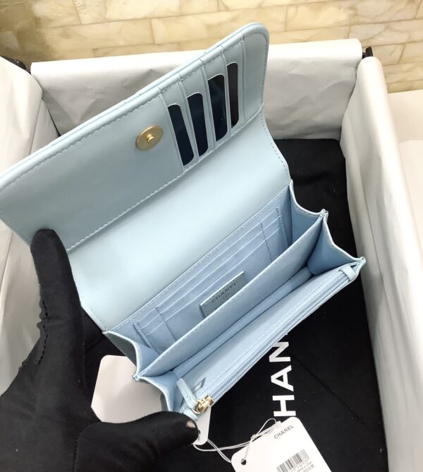[REP 1:1] Chanel Spring And Summer 22C Turquoise For Women, Women's Bags 6.1in/15.5cm