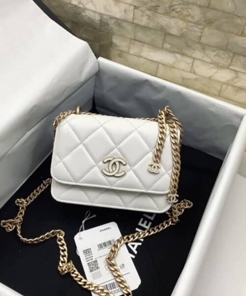[REP 1:1] Chanel Spring And Summer 22C White For Women, Women's Bags 6.1in/15.5cm