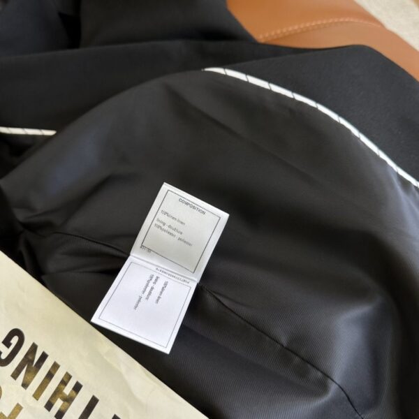 Chanel Summer Texture Flat Collar Edling Jacket Black For Women