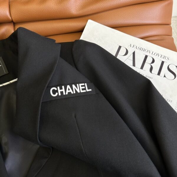 Chanel Summer Texture Flat Collar Edling Jacket Black For Women