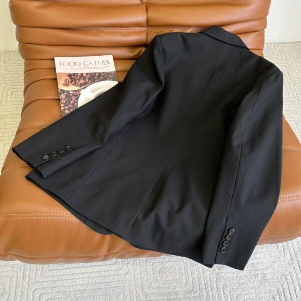 Chanel Summer Texture Flat Collar Edling Jacket Black For Women