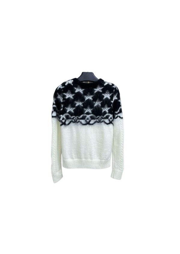 Chanel Sweater Two- Tone Black And White For Women