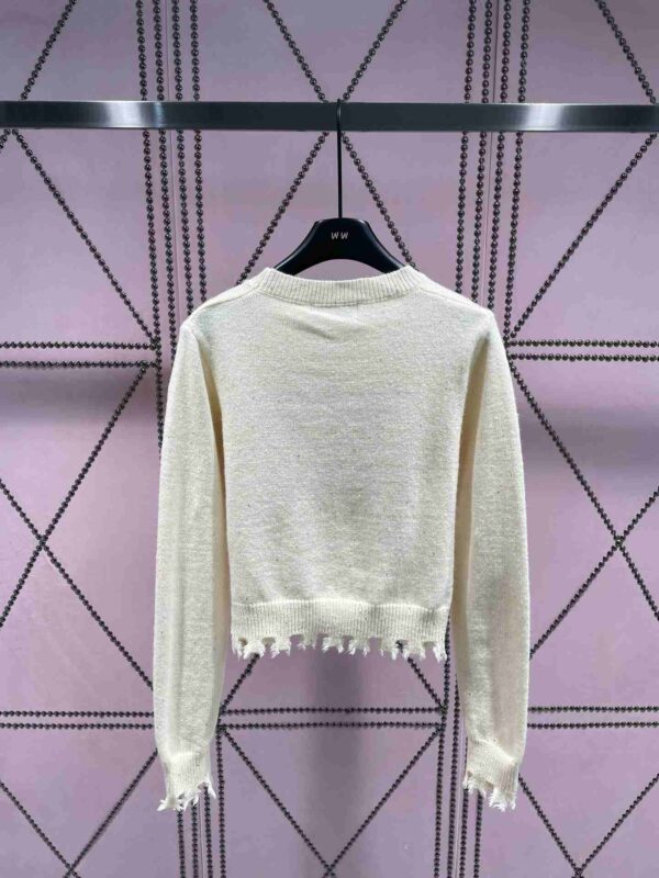 Chanel Sweater With CC Logo At Front White For Women
