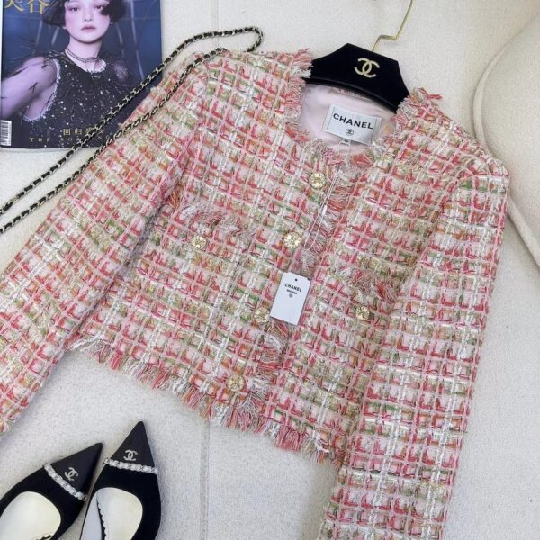Chanel Tassels Jacket Pink For Women