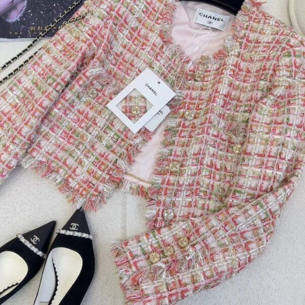 Chanel Tassels Jacket Pink For Women