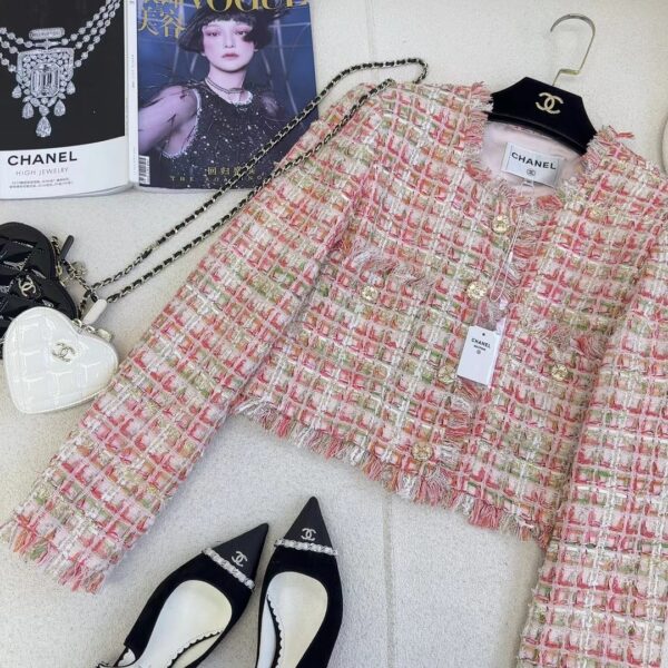 Chanel Tassels Jacket Pink For Women