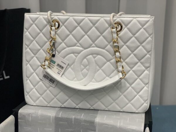 [REP 1:1] Chanel Tote Bag Spring Collection Gold Hardware White For Women 13in/33cm