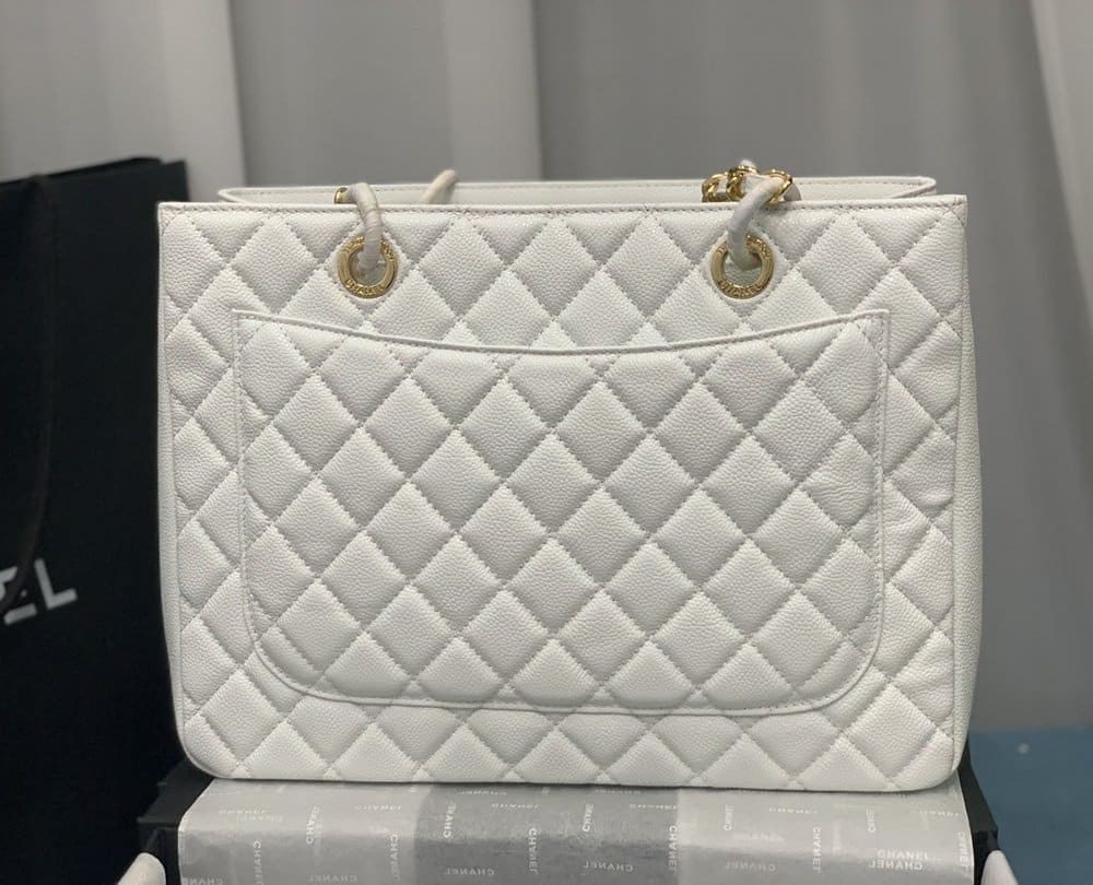 [REP 1:1] Chanel Tote Bag Spring Collection Gold Hardware White For Women 13in/33cm