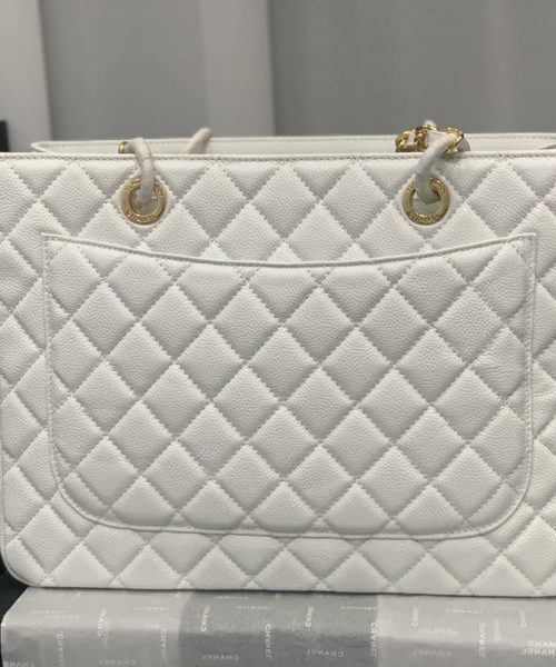 [REP 1:1] Chanel Tote Bag Spring Collection Gold Hardware White For Women 13in/33cm