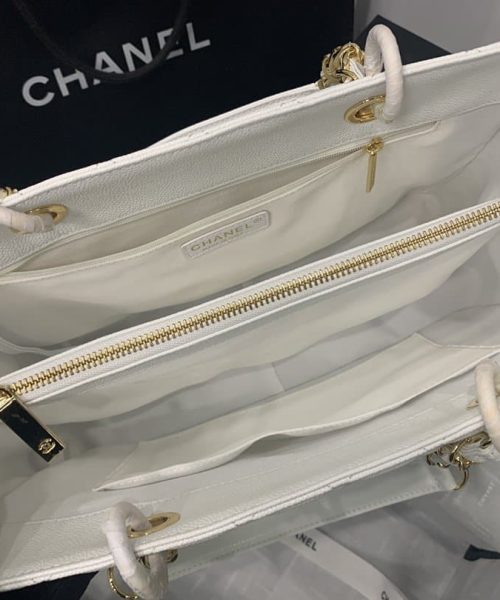 [REP 1:1] Chanel Tote Bag Spring Collection Gold Hardware White For Women 13in/33cm