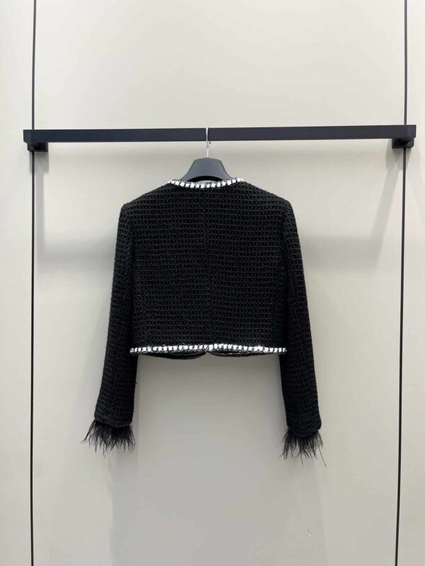 Chanel Trimmed Tweed Jacket Black For Women