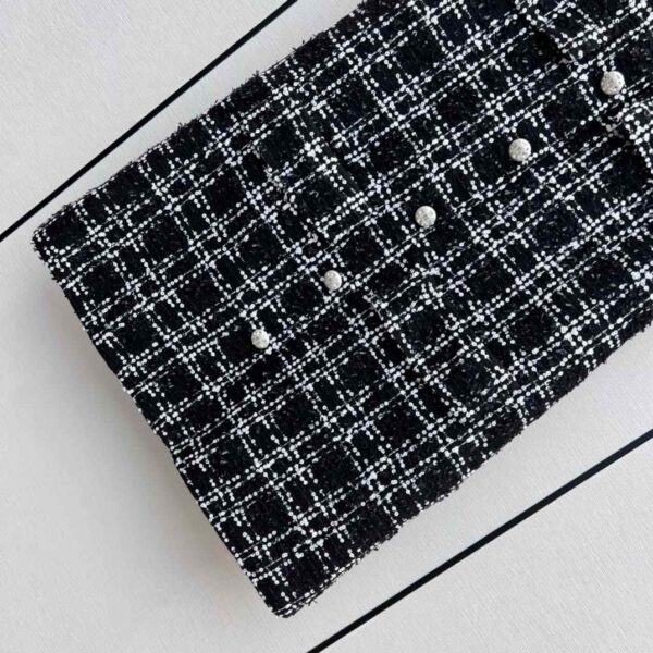 Chanel Tweed Armpit Dress Black For Women