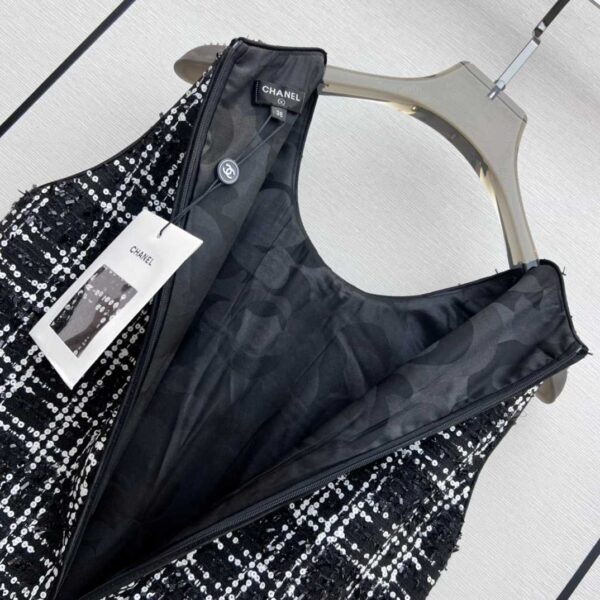 Chanel Tweed Armpit Dress Black For Women