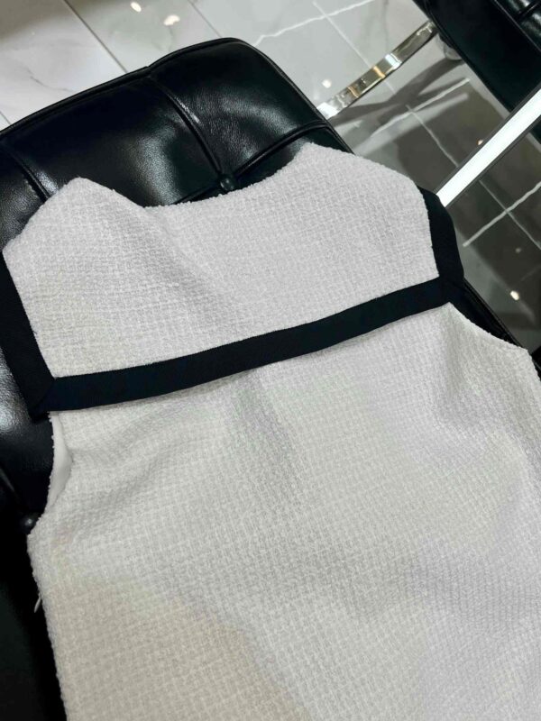 Chanel Tweed Armpit Dress White For Women
