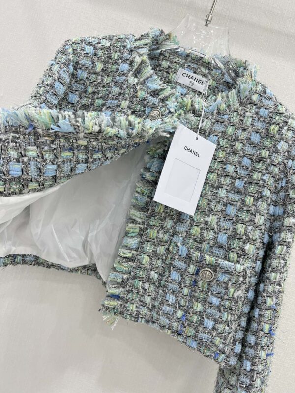 Chanel Tweed Croptop Jacket Multicolor For Women