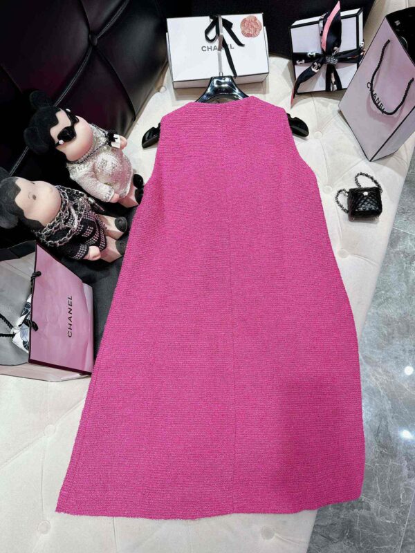 Chanel Tweed Dress Pink For Women