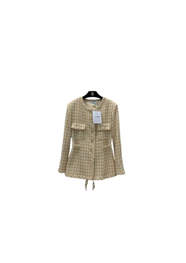 Chanel Tweed Jacket Beige For Women  P74854 V66438 NN371