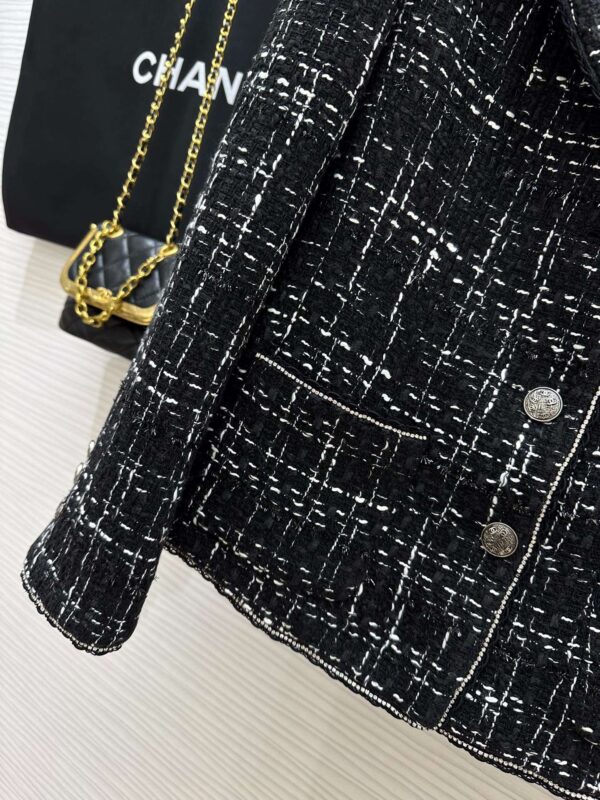 Chanel Tweed Jacket Black For Women