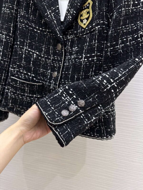 Chanel Tweed Jacket Black For Women