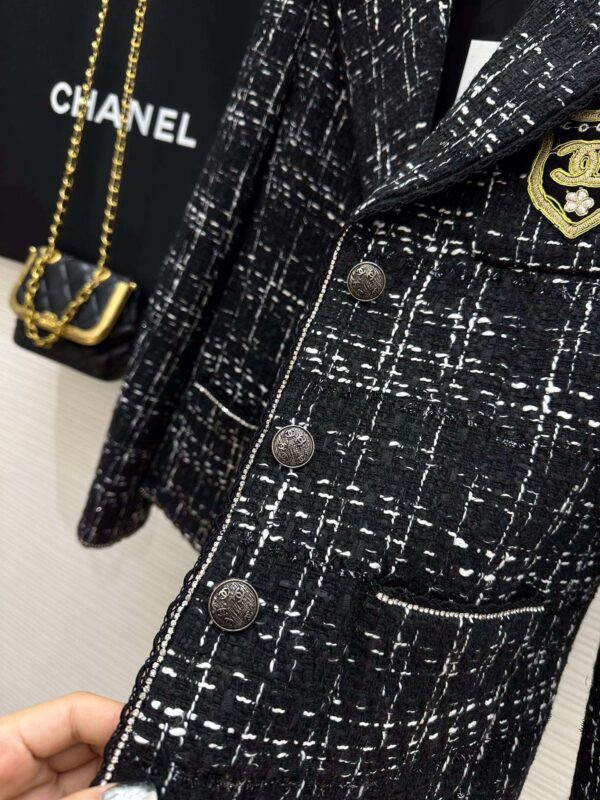 Chanel Tweed Jacket Black For Women