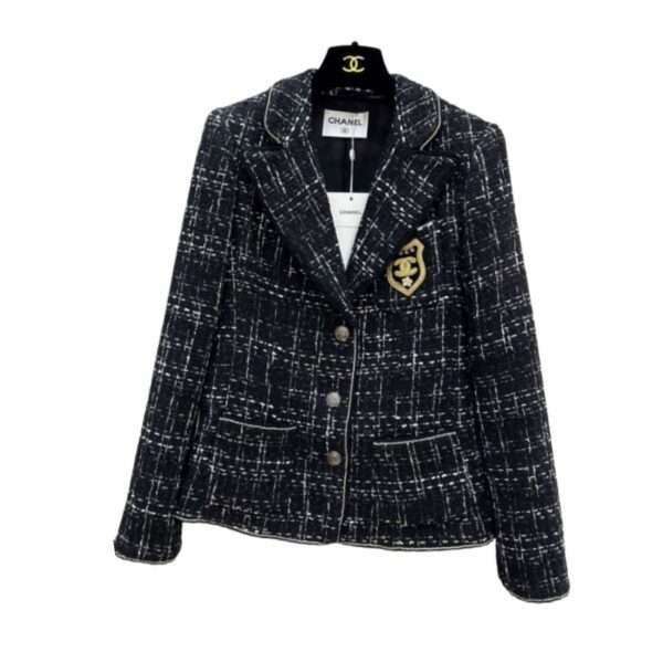 Chanel Tweed Jacket Black For Women