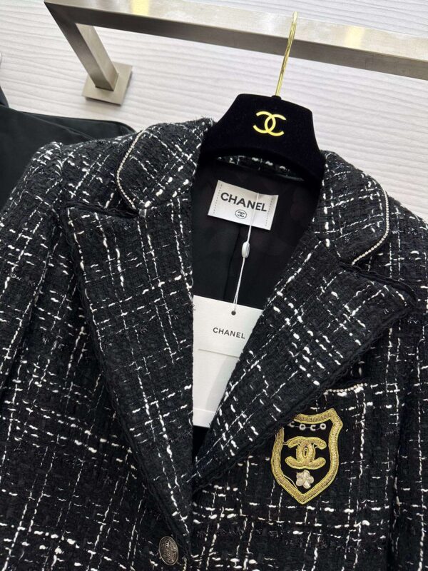 Chanel Tweed Jacket Black For Women