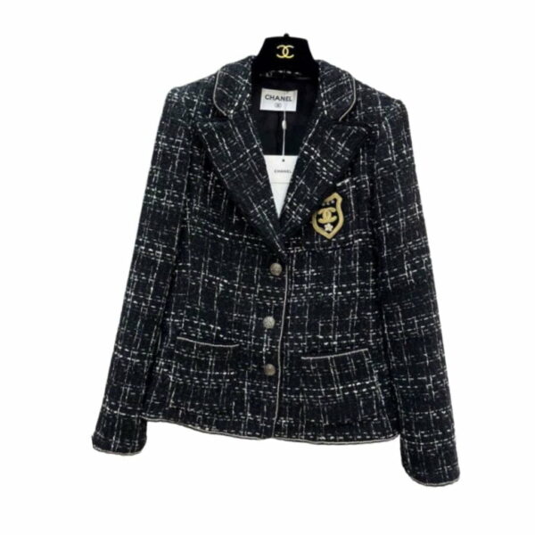 Chanel Tweed Jacket Black For Women