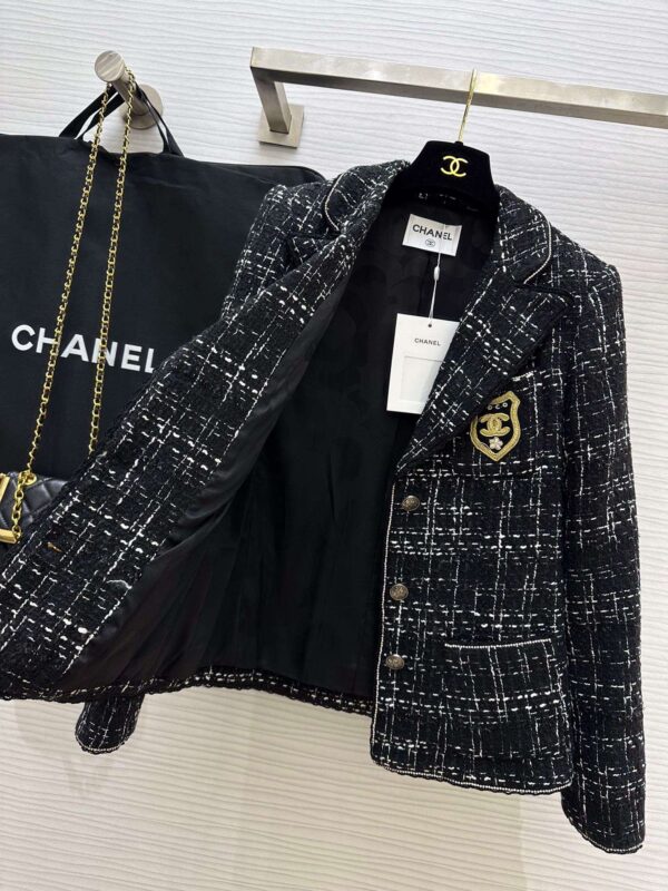 Chanel Tweed Jacket Black For Women