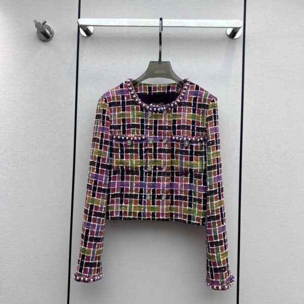 Chanel Tweed Jacket Multicolor For Women P75145 V66763 NO616
