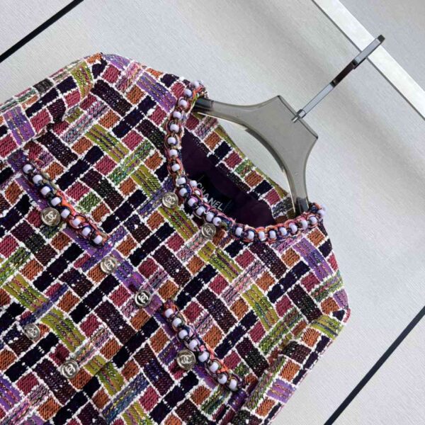 Chanel Tweed Jacket Multicolor For Women P75145 V66763 NO616