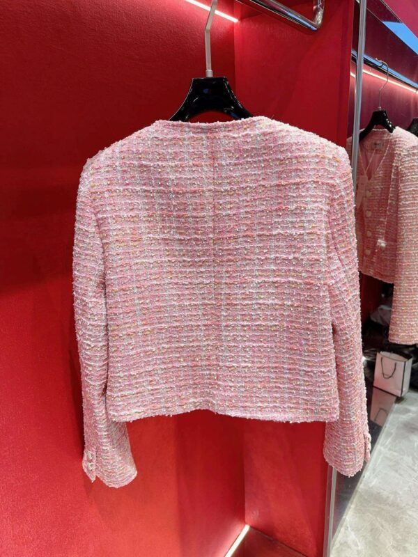 Chanel V-Neck Tweed Jacket White For Women
