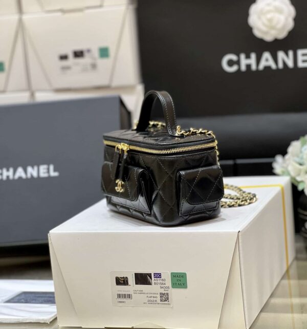 [REP 1:1] Chanel Vanity Bag With Strap Black For Women, Women's Bags 6.6in/17cm AP3017 B09208 94305