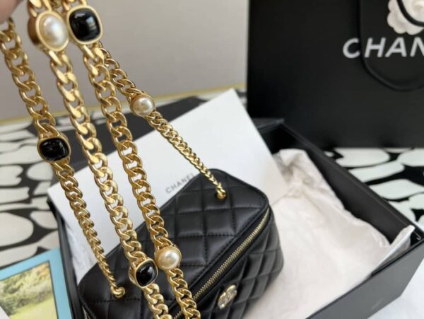 [REP 1:1] Chanel Vanity With Chain Black For Women, Women's Bags 6.2in/16cm
