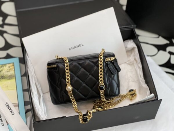 [REP 1:1] Chanel Vanity With Chain Black For Women, Women's Bags 6.2in/16cm