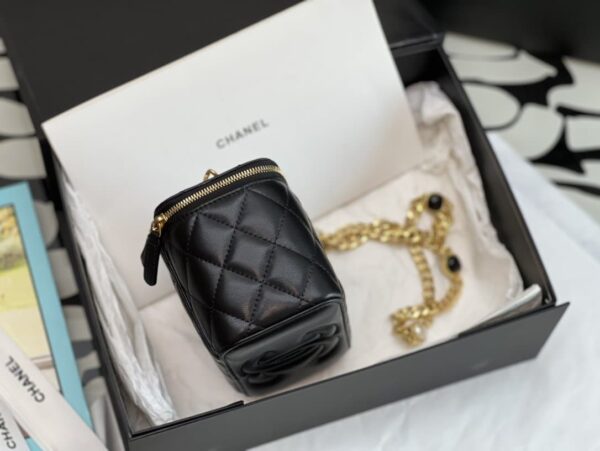 [REP 1:1] Chanel Vanity With Chain Black For Women, Women's Bags 6.2in/16cm