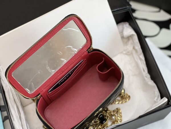 [REP 1:1] Chanel Vanity With Chain Black For Women, Women's Bags 6.2in/16cm