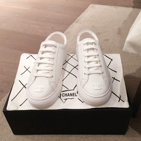 Chanel Vintage Sneakers White For Women, Women's Shoes