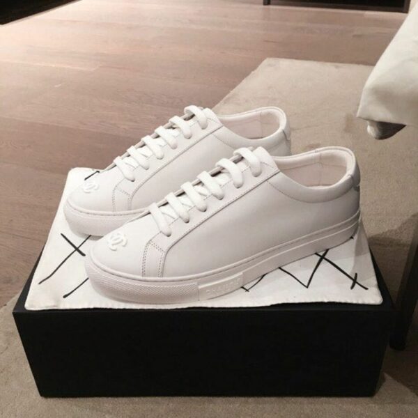 Chanel Vintage Sneakers White For Women, Women's Shoes