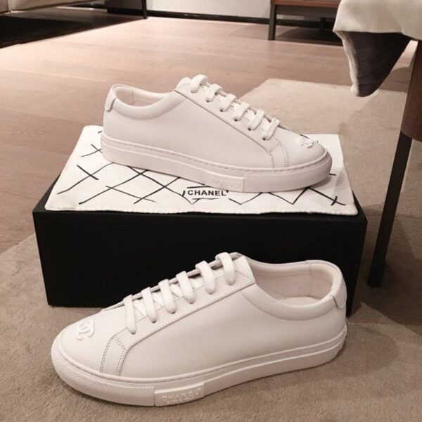 Chanel Vintage Sneakers White For Women, Women's Shoes