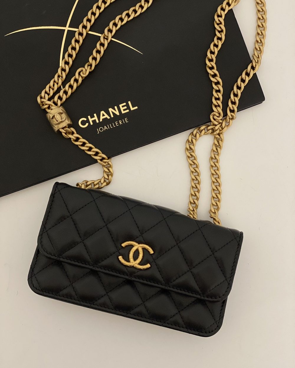 [REP 1:1] Chanel Wallet With Strap Black For Women, Women's Bags 6.7in/17cm