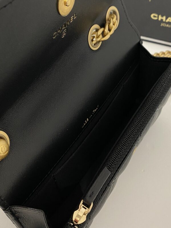[REP 1:1] Chanel Wallet With Strap Black For Women, Women's Bags 6.7in/17cm