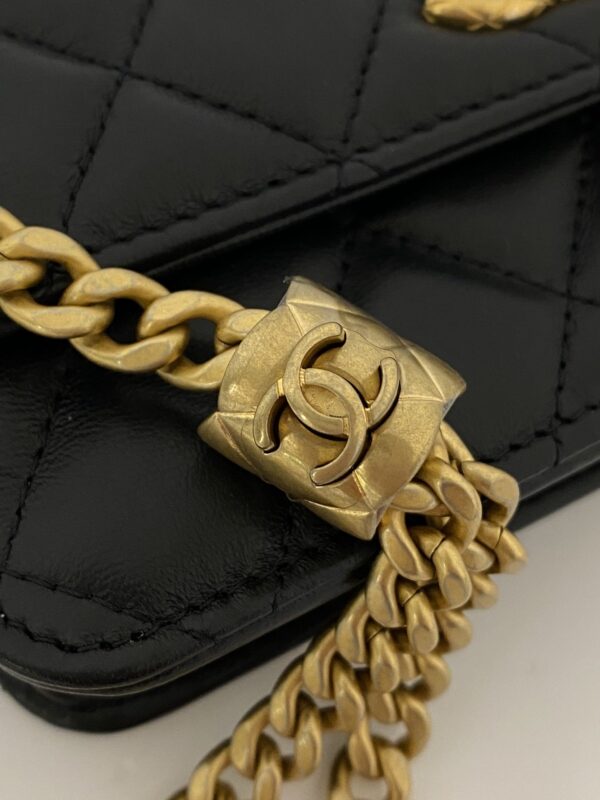 [REP 1:1] Chanel Wallet With Strap Black For Women, Women's Bags 6.7in/17cm