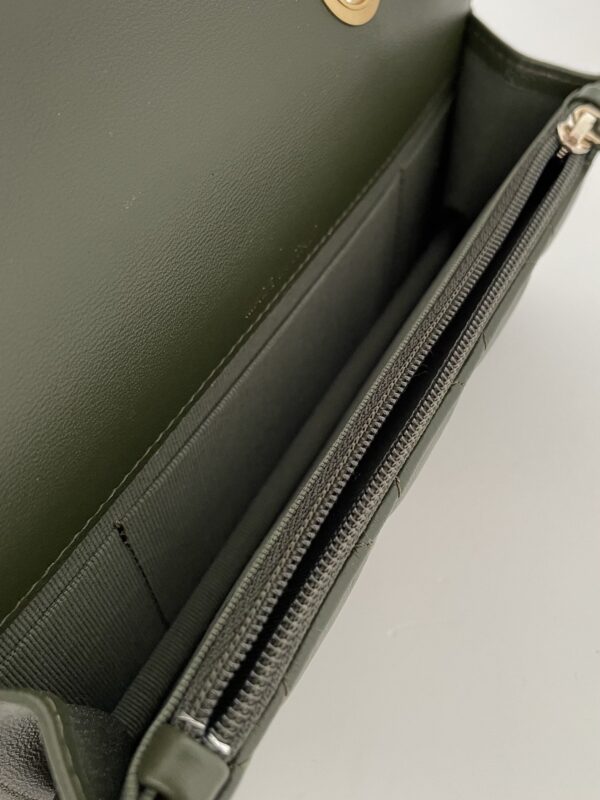 [REP 1:1] Chanel Wallet With Strap Dark Green For Women, Women's Bags 6.7in/17cm