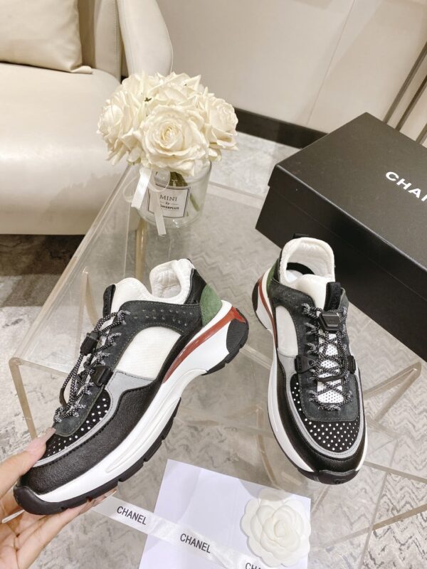 Chanel Women's Camellia Flower Slingback Black And Dark Gray For Women G39488 Y56142 K4948