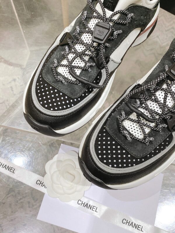 Chanel Women's Camellia Flower Slingback Black And Dark Gray For Women G39488 Y56142 K4948