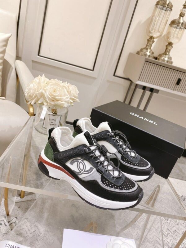 Chanel Women's Camellia Flower Slingback Black And Dark Gray For Women G39488 Y56142 K4948