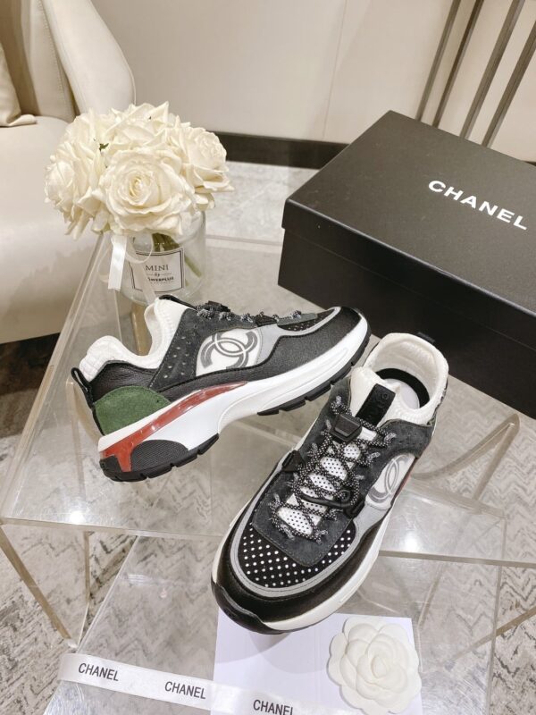 Chanel Women's Camellia Flower Slingback Black And Dark Gray For Women G39488 Y56142 K4948